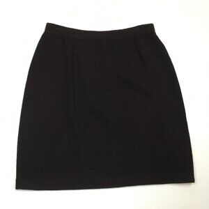 ST JOHN Collection by Marie Gray Dark Brown Pull On/Elastic Waist Knit Skirt